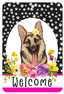 German Shepherd Welcome Indoor/Outdoor Aluminium Sign
