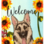 German Shepherd Welcome Indoor/Outdoor Aluminum Sign