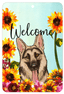 German Shepherd Welcome Indoor/Outdoor Aluminum Sign