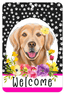 Hhs Paw Prints Welcome Aluminium Sign For Dog Lovers