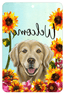 Golden Retriever Welcome Indoor/Outdoor Aluminium Sign