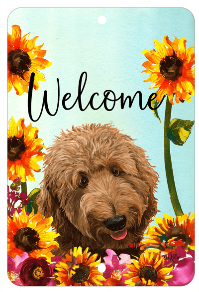 Goldendoodle Apricot Indoor/Outdoor Aluminium Sign