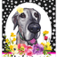 Great Dane Paw Prints Welcome Aluminium Sign - 8" X 12"