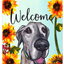 Great Dane Welcome Indoor/Outdoor Aluminum Sign - 8" X 12"