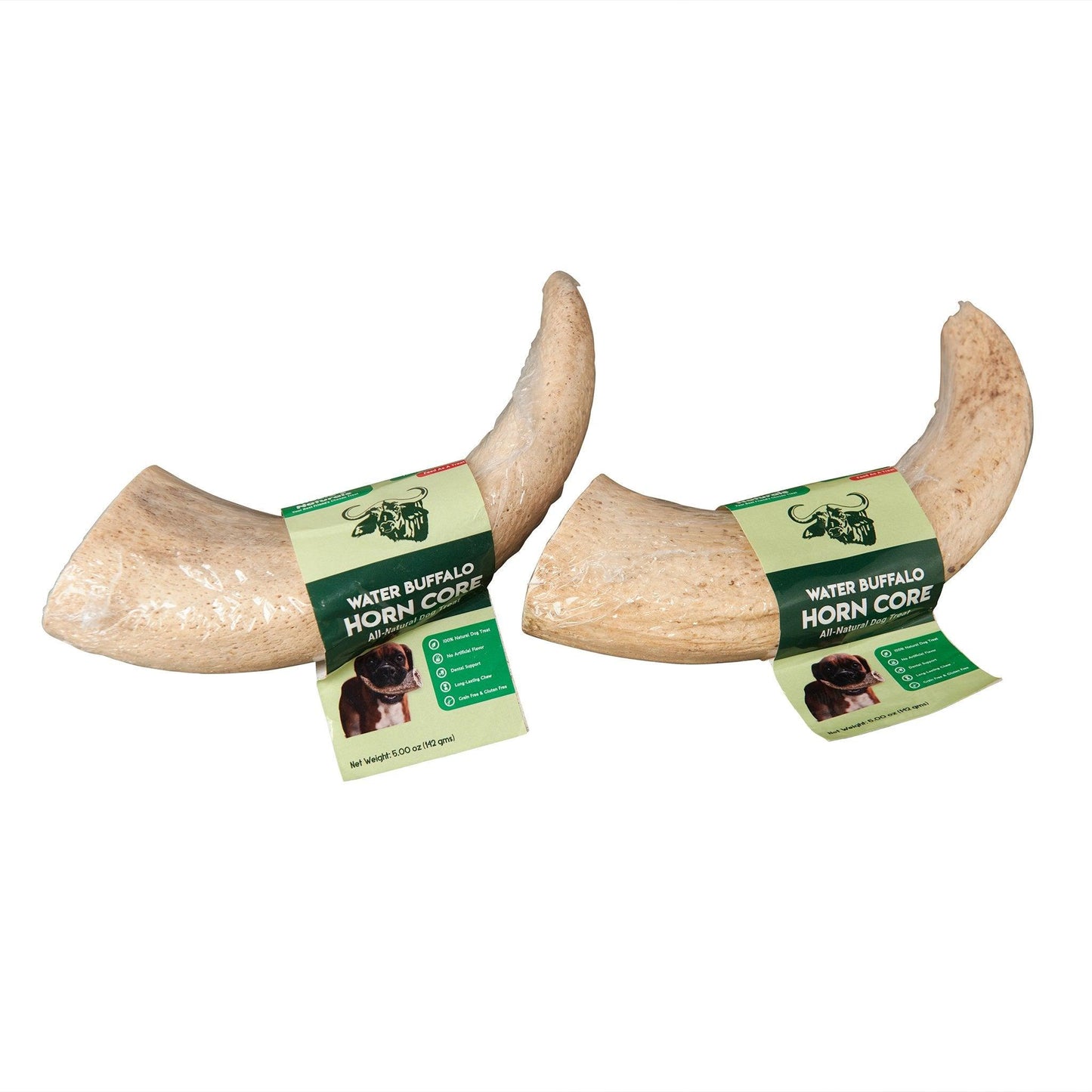 Water Buffalo Horn Core Dog Chews - Crunchy Dental Treats for Aggressive & Powerful Chewers