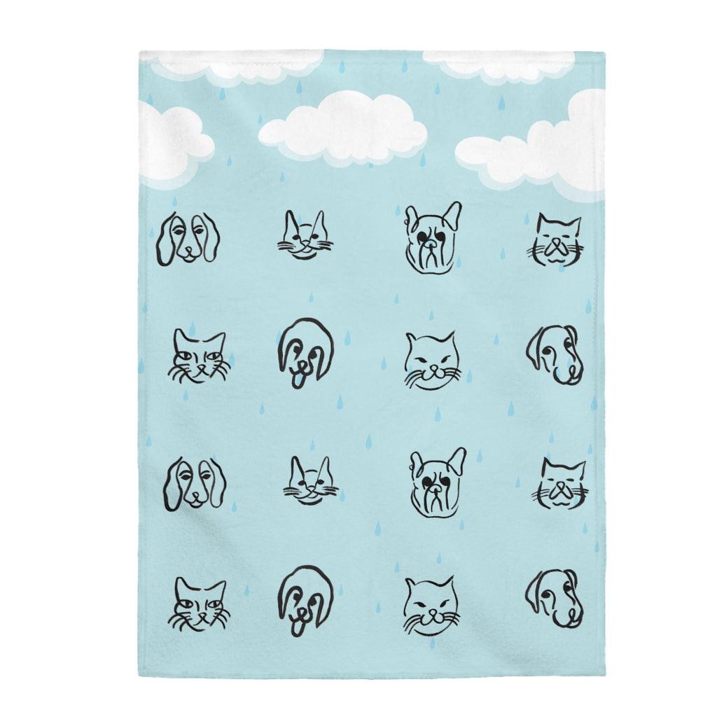 Luxuriously Soft Raining Cats and Dogs Plush Blanket