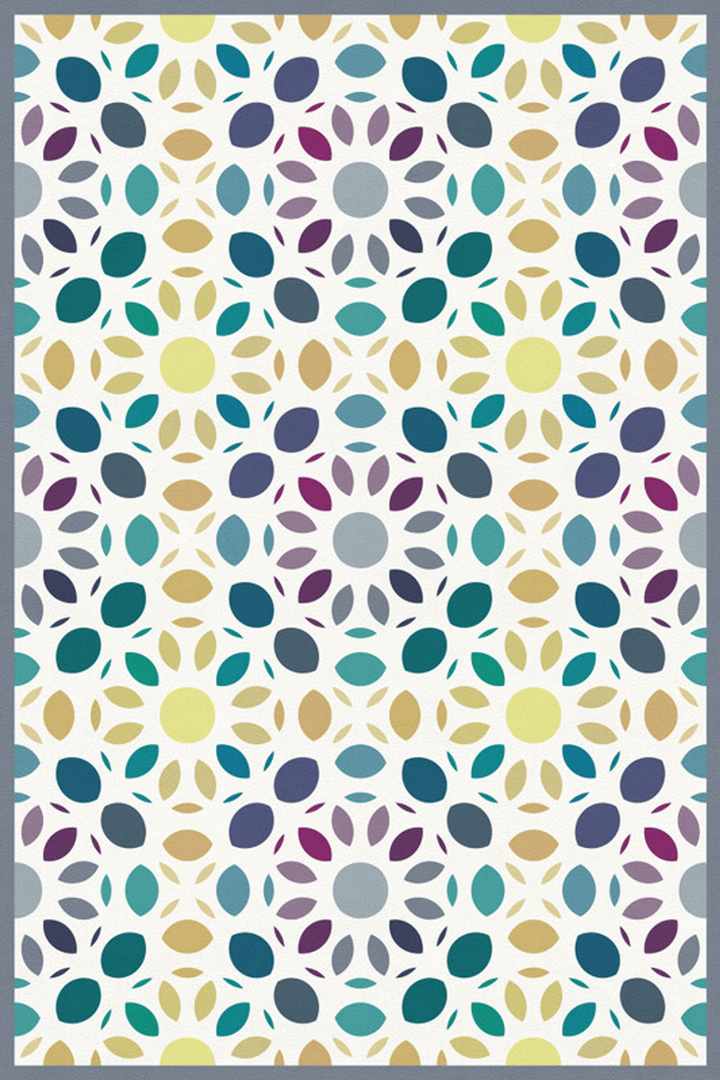 Bali Multi-Colour Mosaic Non-Slip Vinyl Rug For Indoor/Outdoor Use