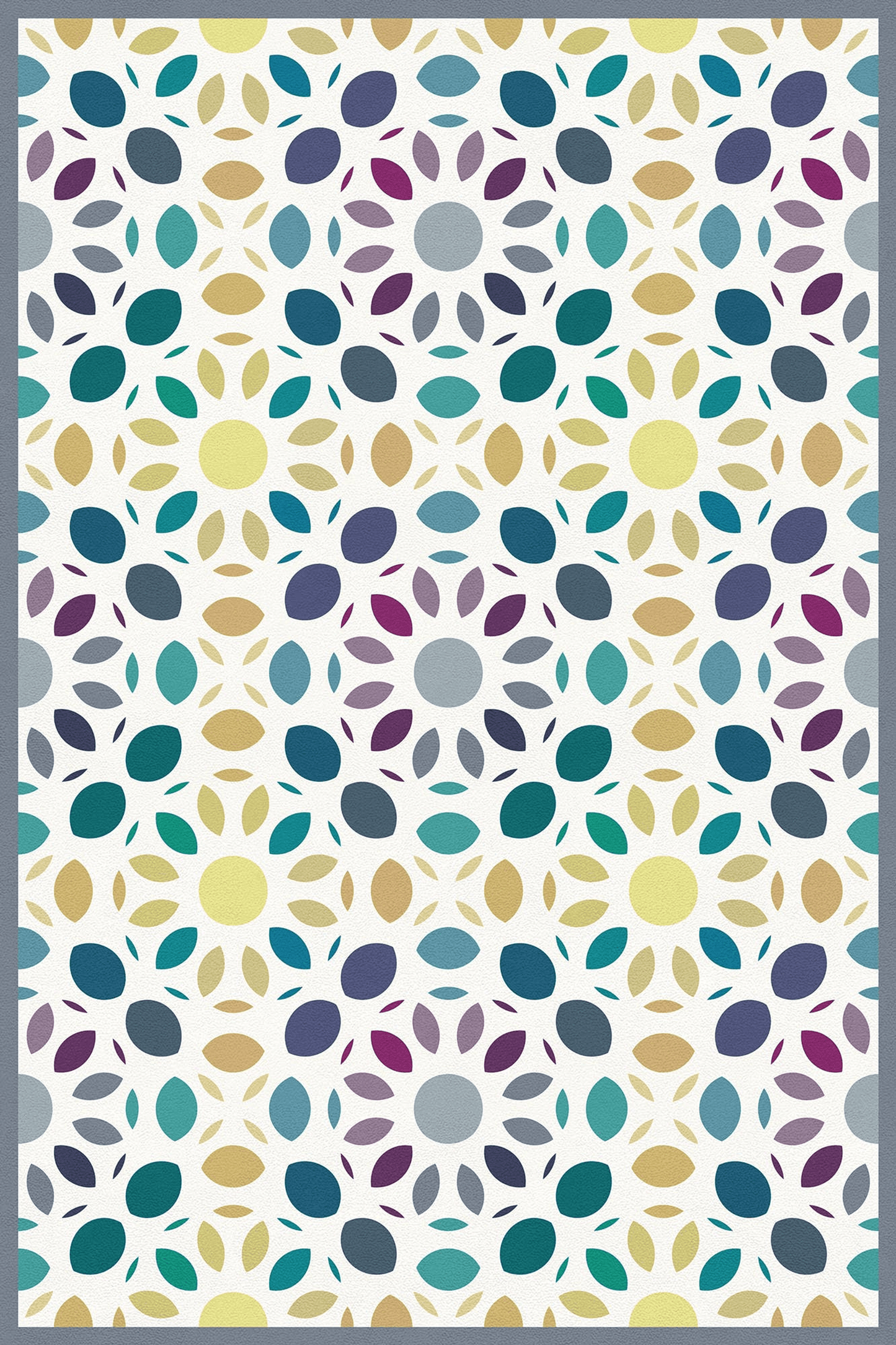 Bali Multi-Colour Mosaic Non-Slip Vinyl Rug For Indoor/Outdoor Use