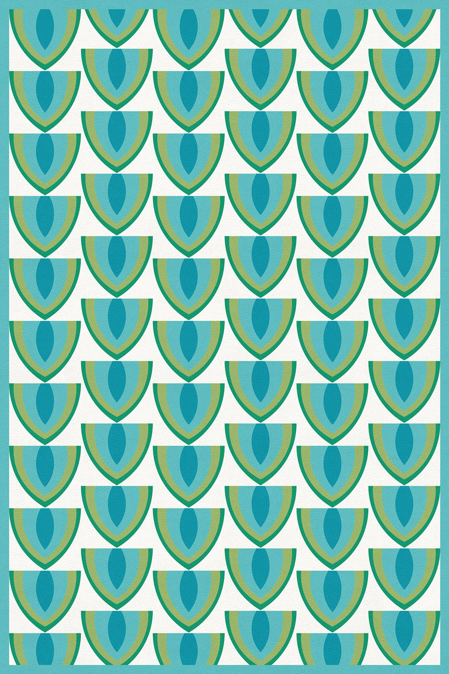 Bali Multi-Colour Mosaic Non-Slip Vinyl Rug For Indoor/Outdoor Use