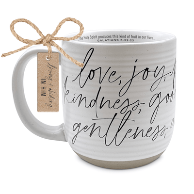 Ceramic Mug - White Fruit Of The Spirit 20 Oz