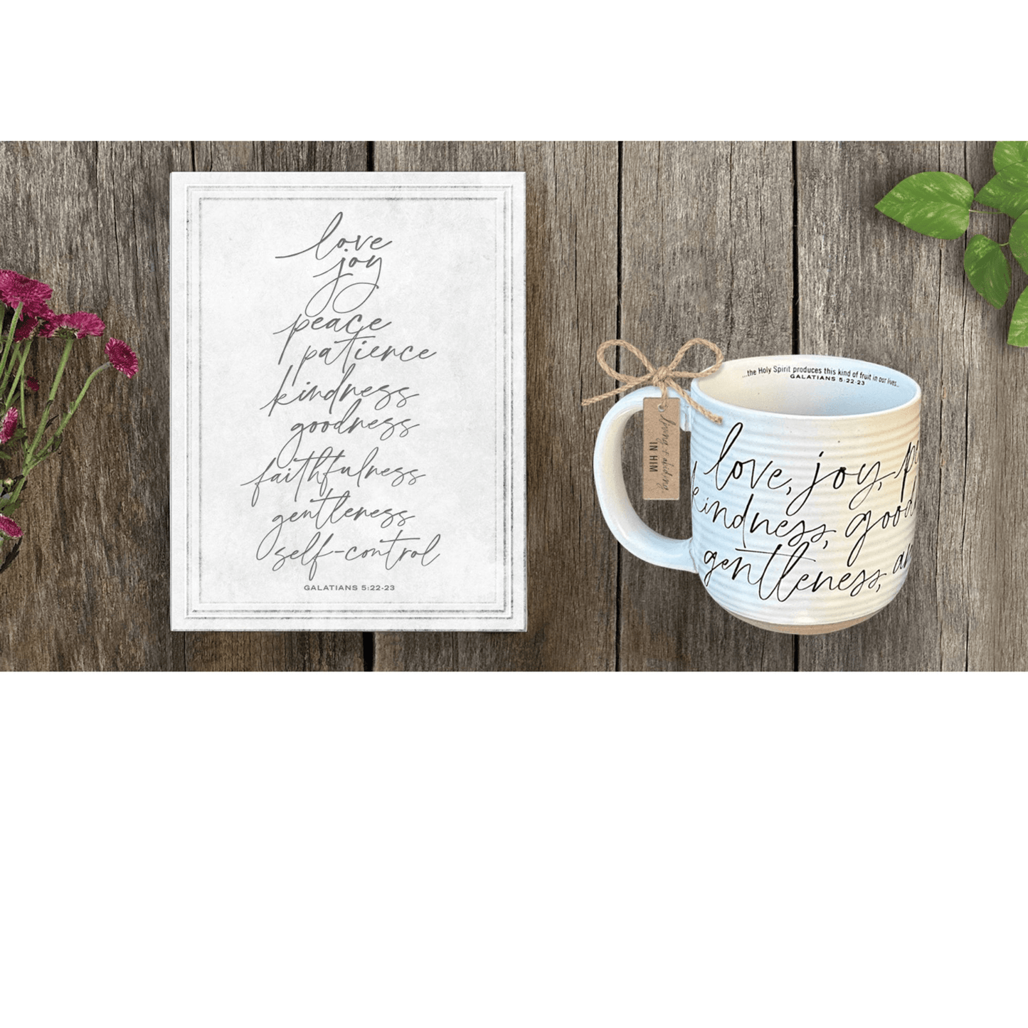 Ceramic Mug - White Fruit Of The Spirit 20 Oz