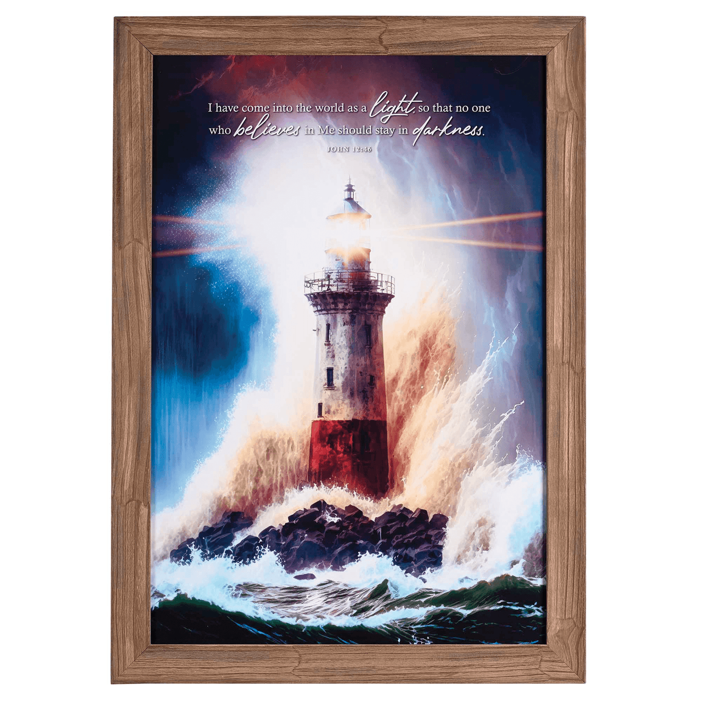 Stormy Lighthouse Framed Wall Art
