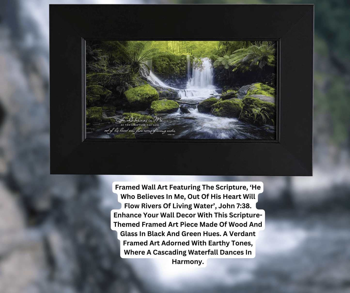 He Who Believes Framed Wall Art - John 7:38