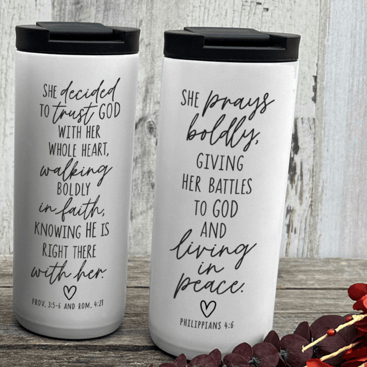 She Prays Boldly Tumbler - 20 Oz Insulated Stainless Steel With Phil. 4:6