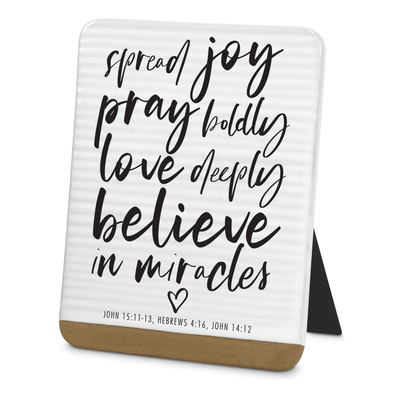 Ceramic Tabletop Plaque: Uplifting Messages Of Joy, Prayer, And Love