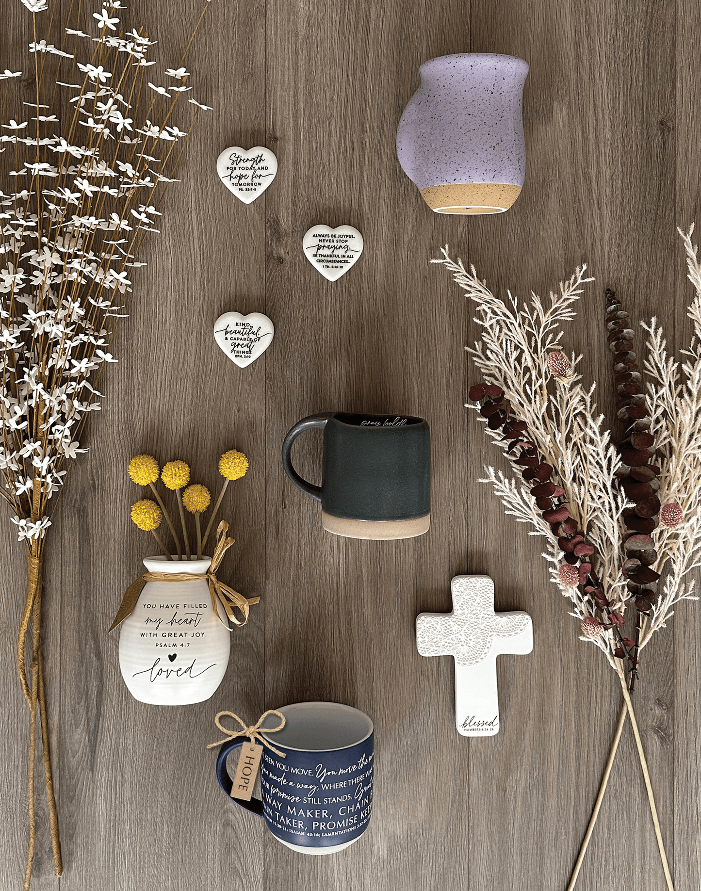 Textured Ceramic Vase With Meaningful Message Of Hope