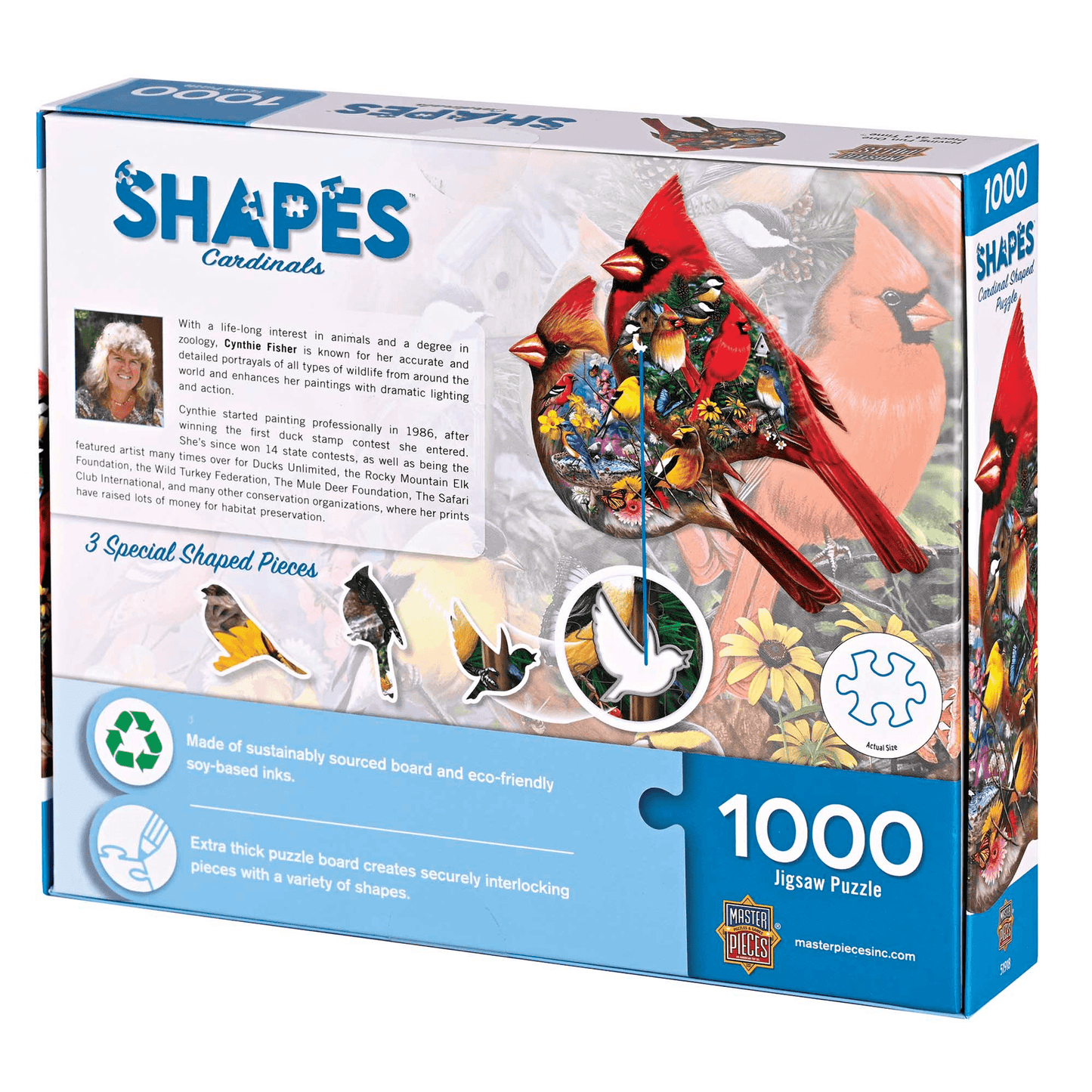 Cardinal Shaped 1000-Piece Inspirational Puzzle