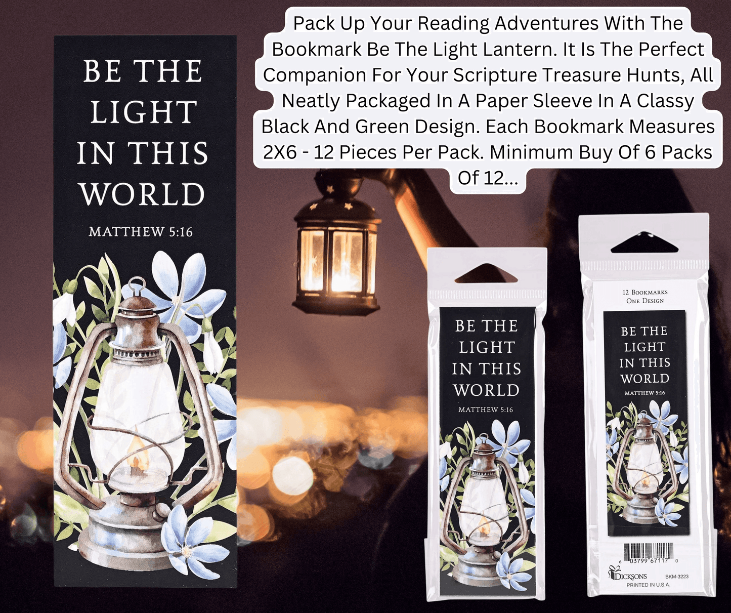 Be The Light Lantern Bookmark 12-Pack