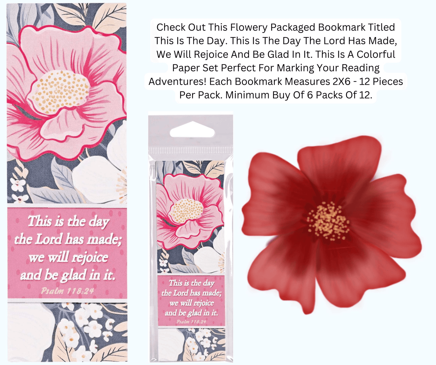 This Is The Day Colourful Bookmark Set - 12-Pack