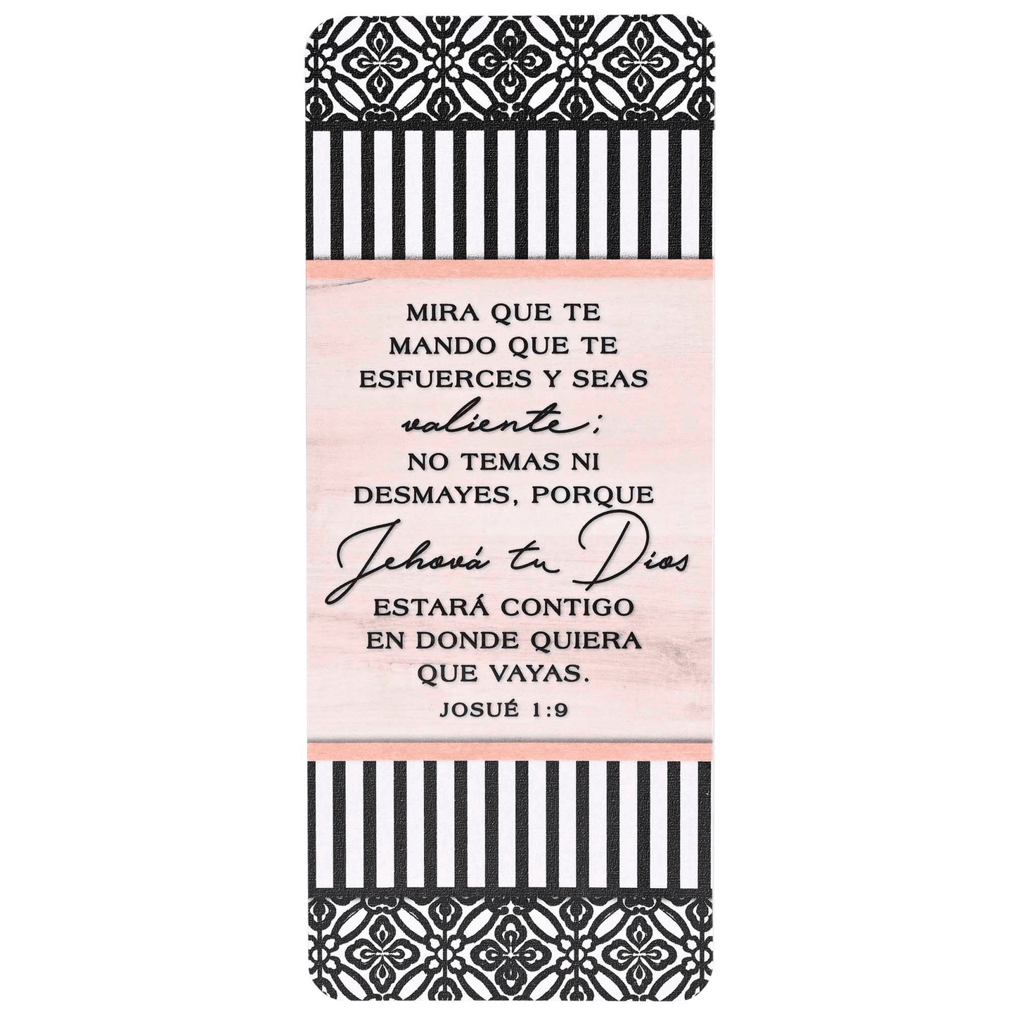 Josue 1:9 Striped Spanish Bookmarks - Pack Of 12