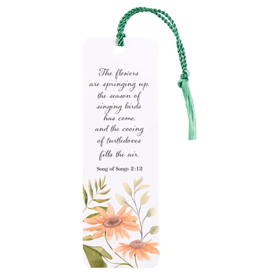 Tassel Bookmark Set: Flowers Bloom With Song Of Solomon Verse