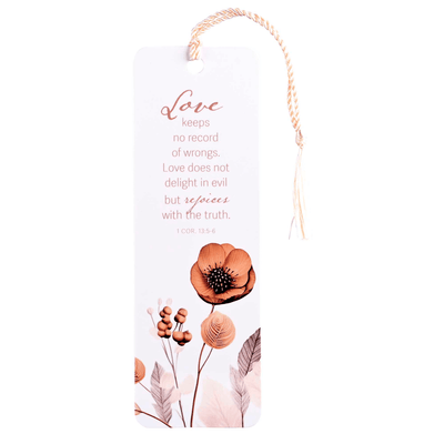 Floral Tassel Bookmark - Love Keeps No Record