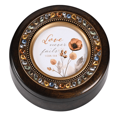Jeweled Music Box - Love Never Fails