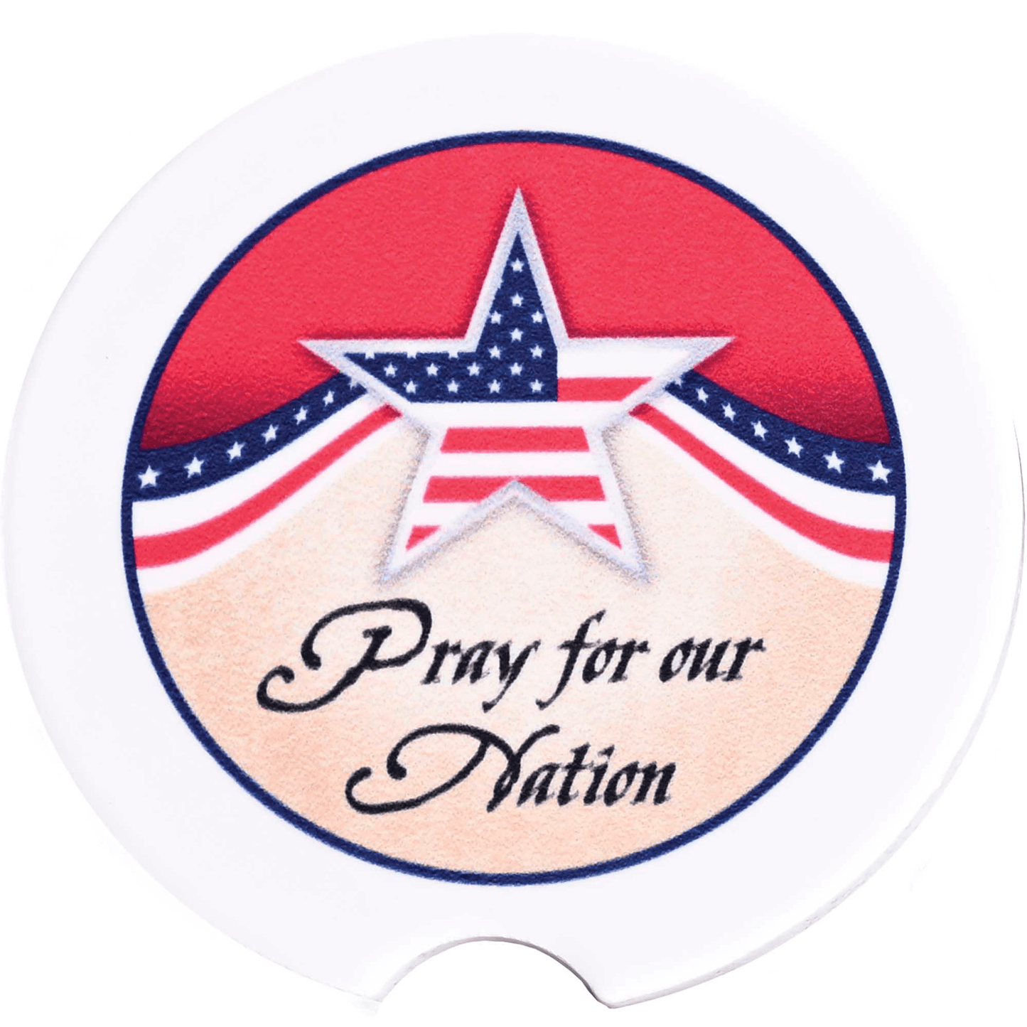 Patriotic Car Coasters – Pray For Our Nation (2 Pack)