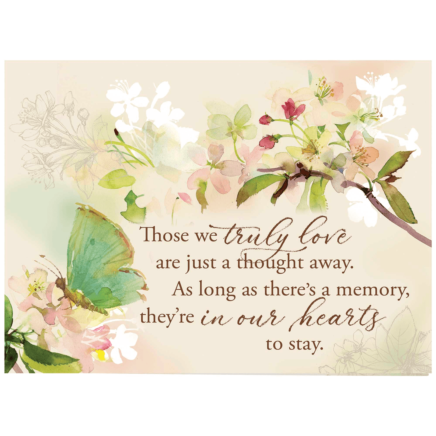 Sympathy Butterfly Card Assortment - 12 Cards With Envelopes