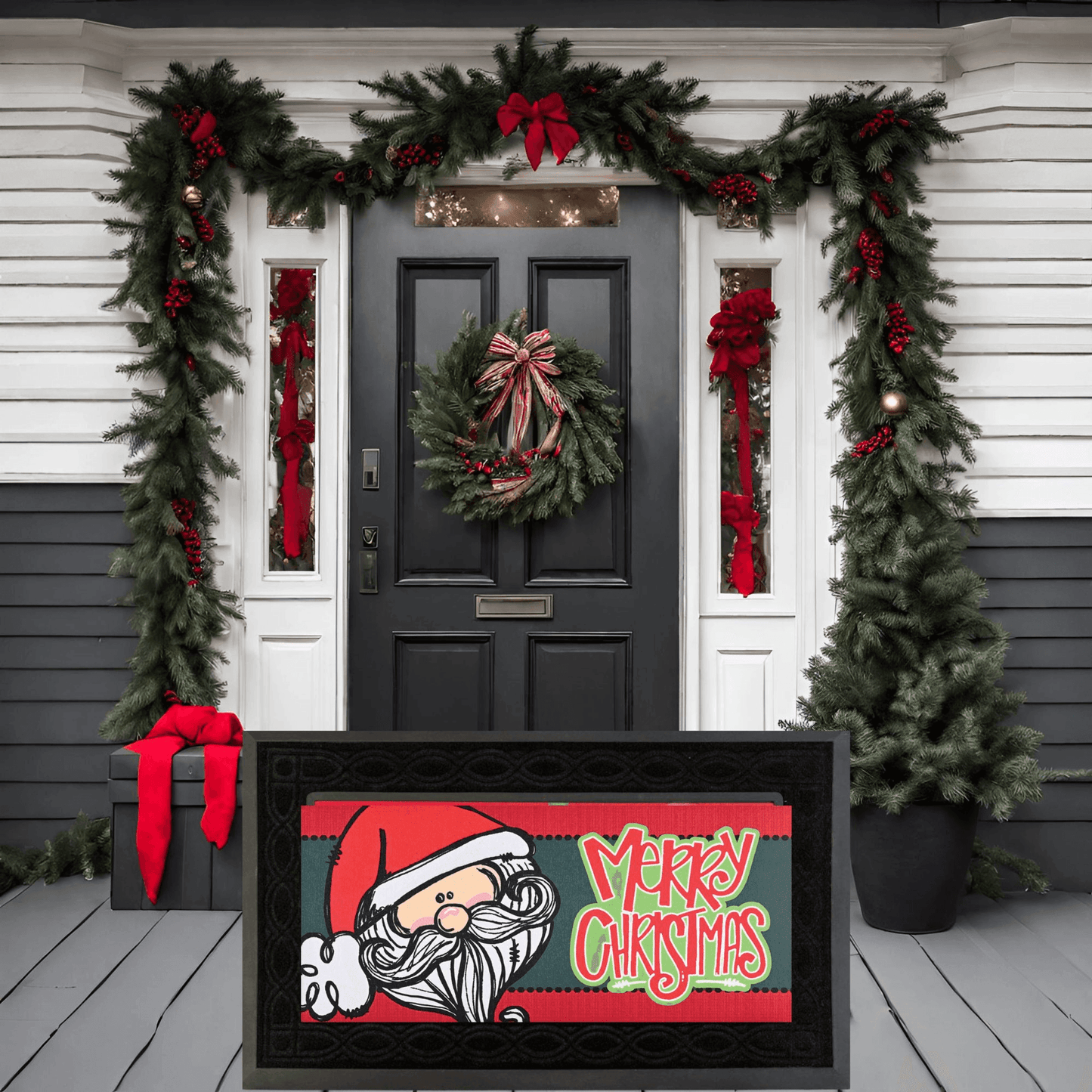 Doormat Insert Santa Merry Christmas