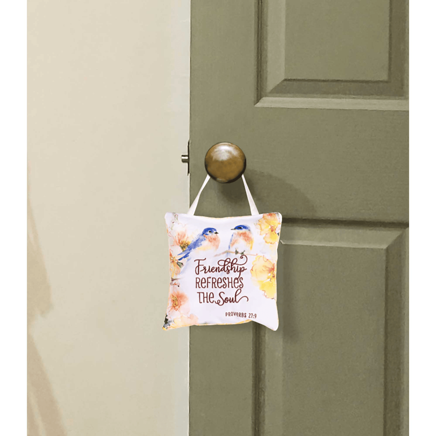 Hanging Door Pillow - Friendship Birds Tapestry Art