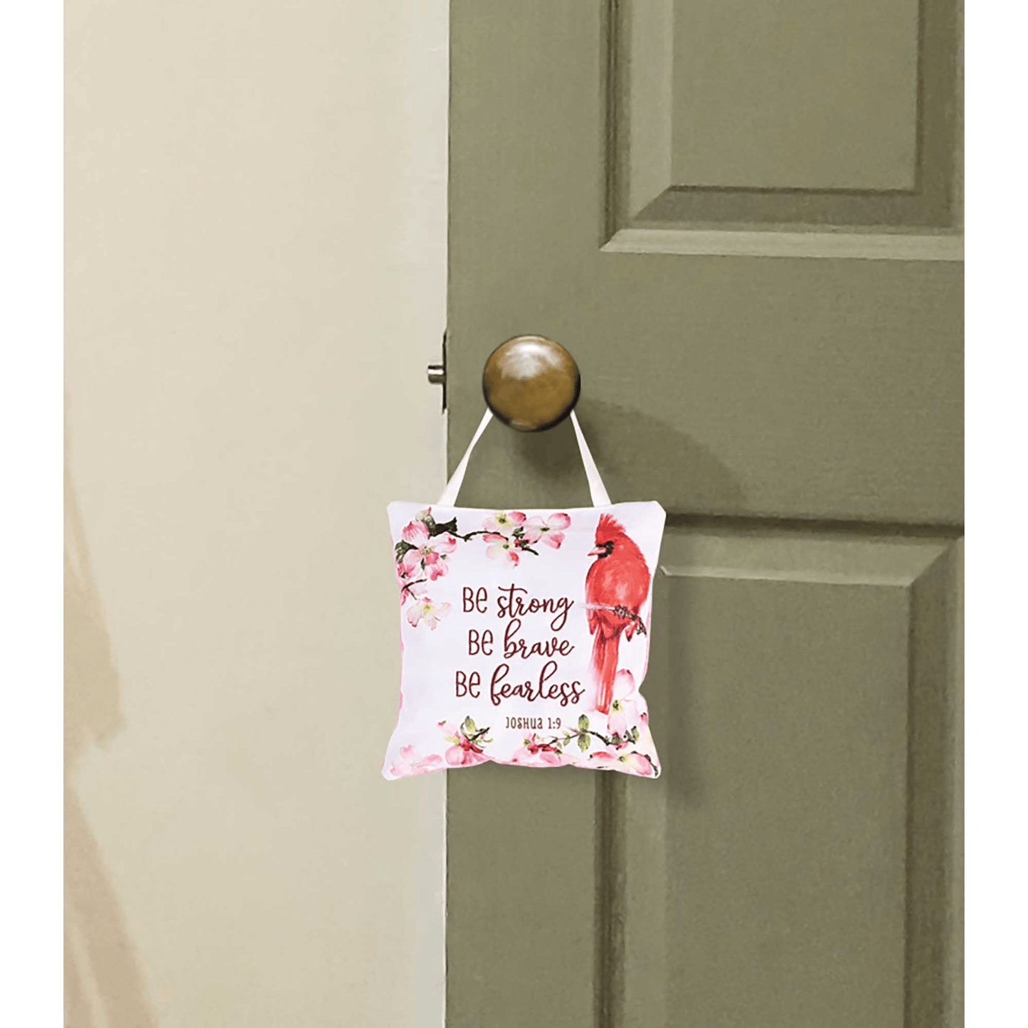 Be Strong Joshua 1:9 Hanging Door Pillow