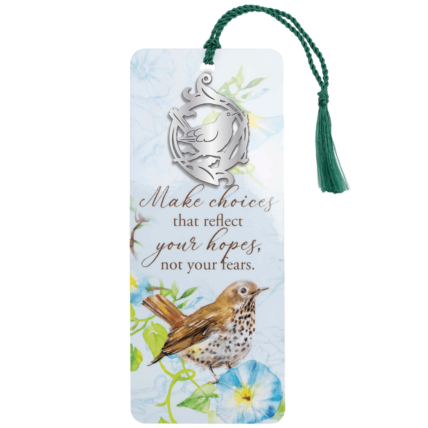 Embellished Silver Bird Bookmark With Personalisation