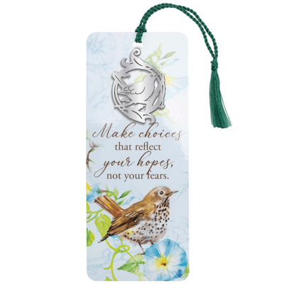 Embellished Silver Bird Bookmark With Personalisation
