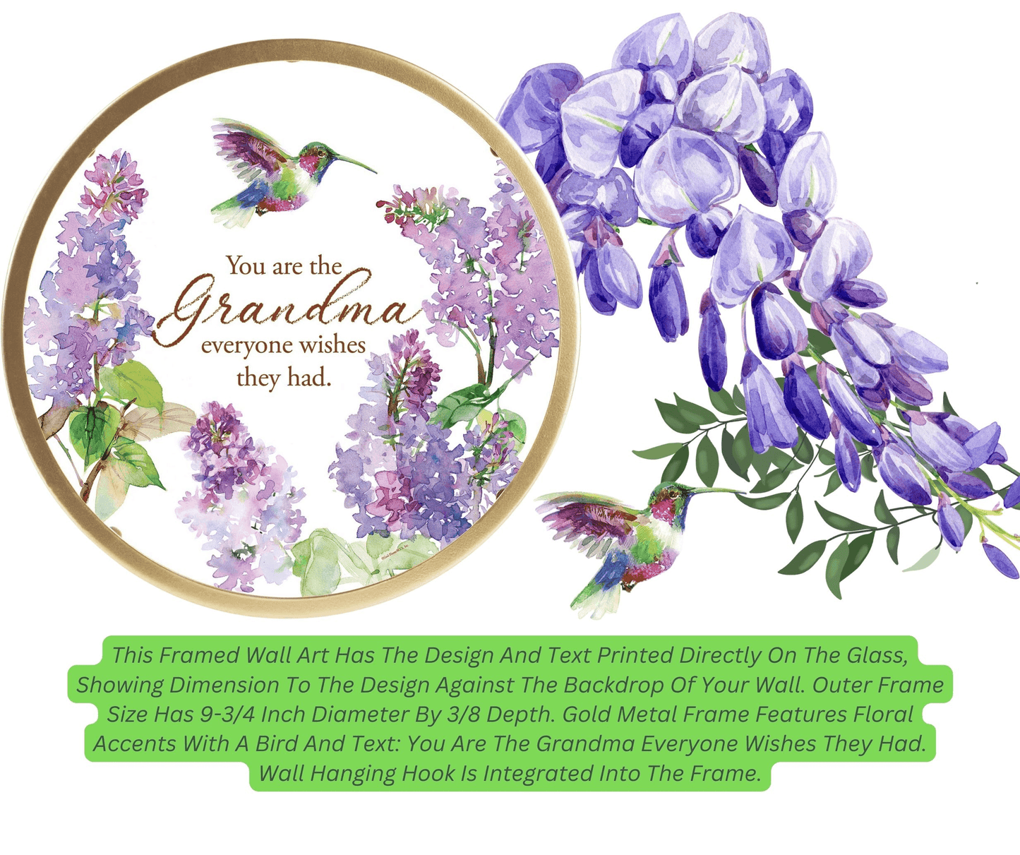 Elegant Framed Wall Art: You Are The Grandma