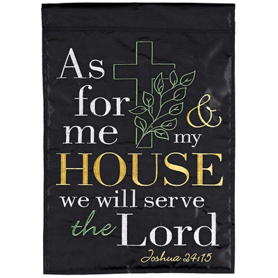 As For Me And My House Inspirational Flag 13X18