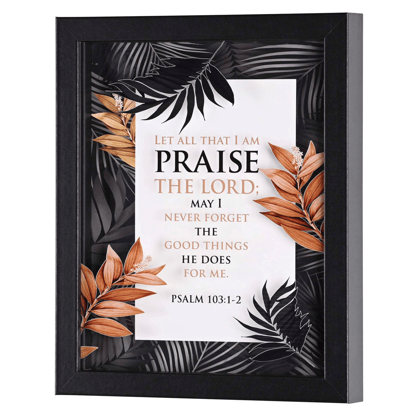 Framed Wall Art Featuring Floral Scripture 8X10