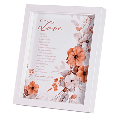 Framed Wall Art: Love Is Patient 8X10