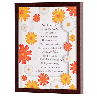 We Thank Thee Framed Wall Art – Autumn Blessings Decor 11X14