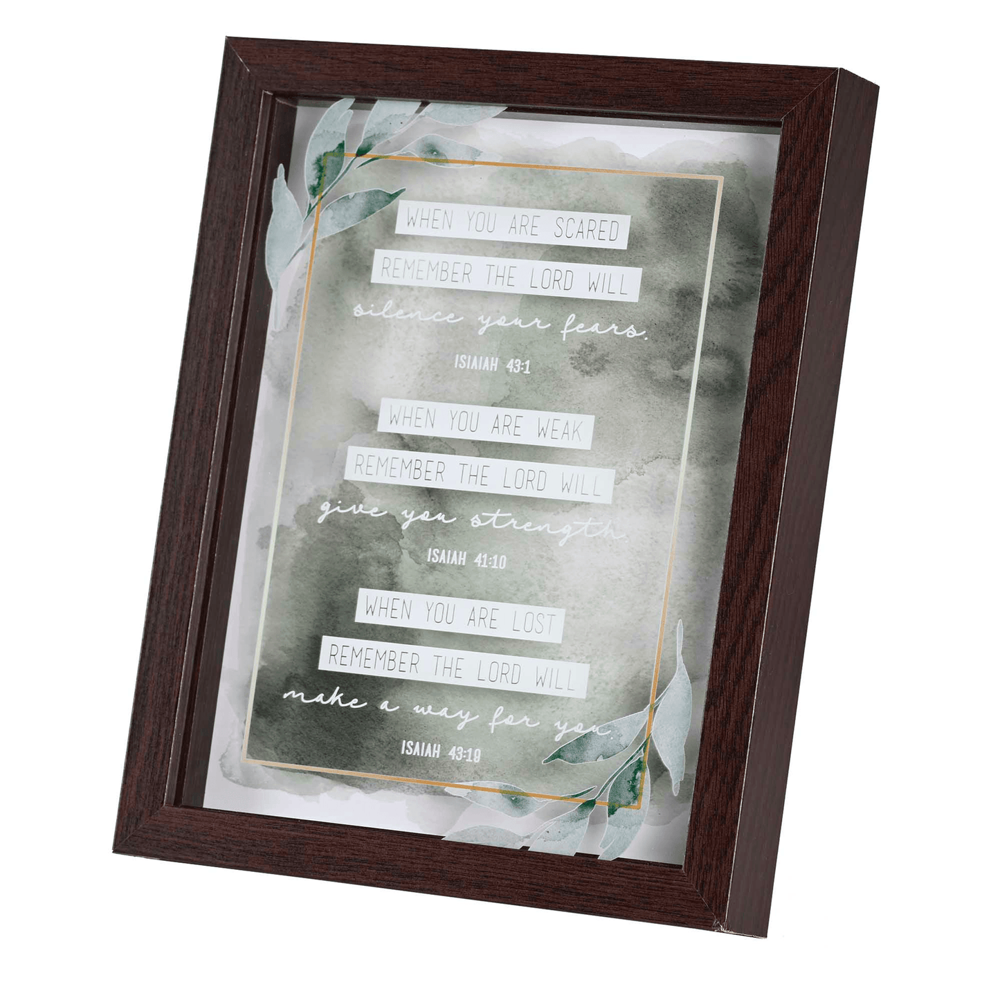 Framed Wall Art: Silencing My Fears - Scripture Inspired 8X10