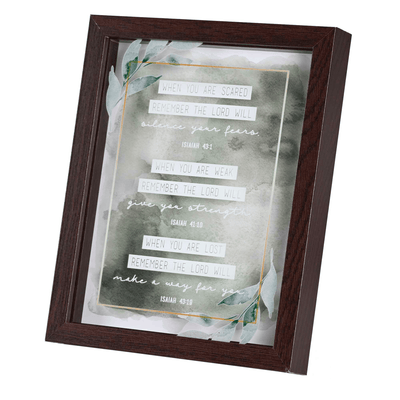 Framed Wall Art: Silencing My Fears - Scripture Inspired 8X10