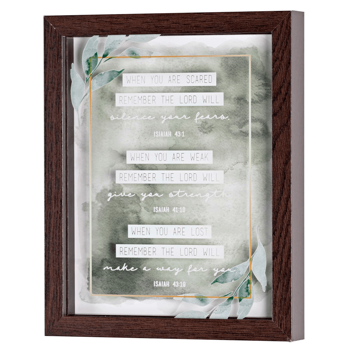 Framed Wall Art: Silencing My Fears - Scripture Inspired 8X10