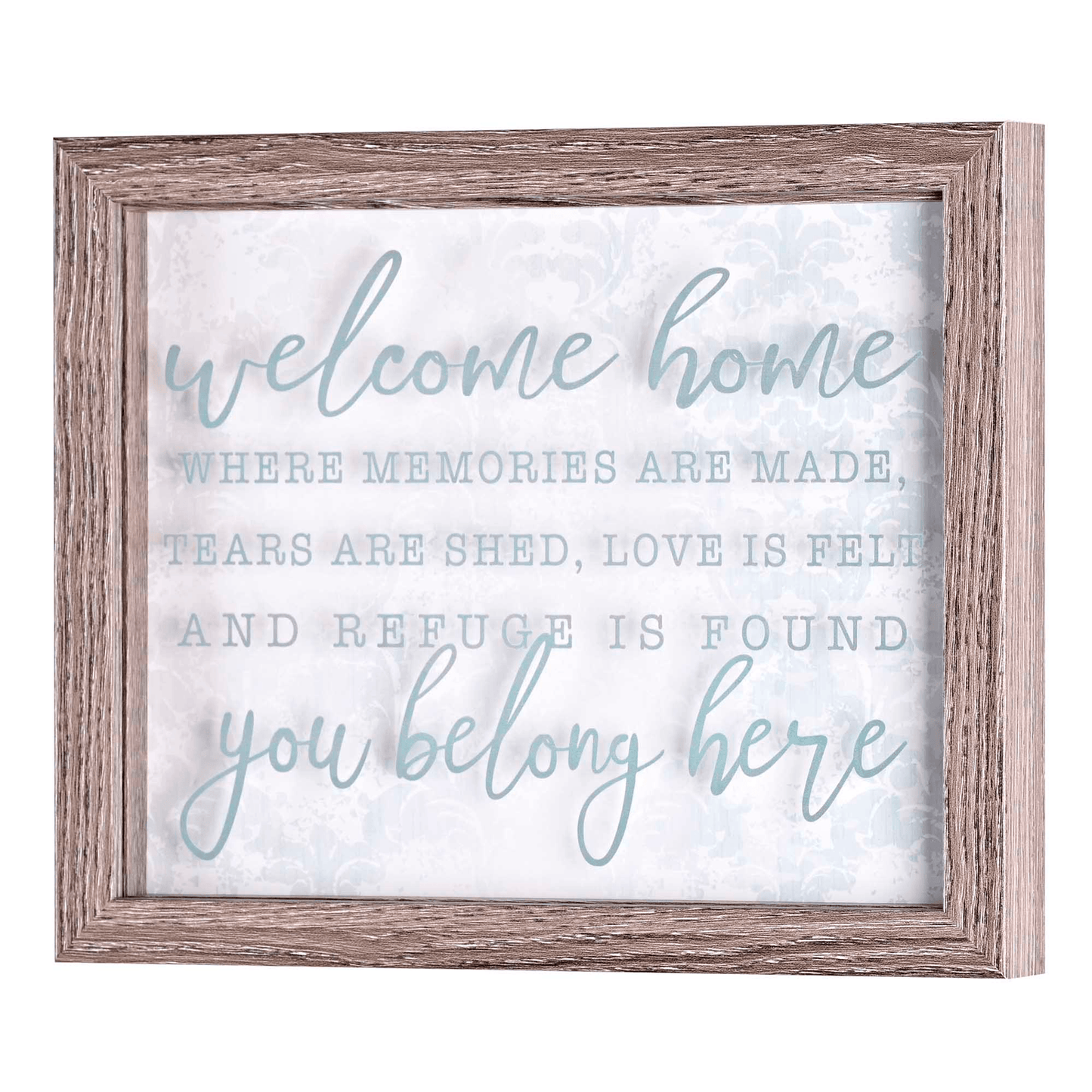 Rustic Framed Wall Art - Welcome Home, 10X8