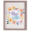 Framed Wall Art: Hope In Isaiah 40:31 With Floral Design