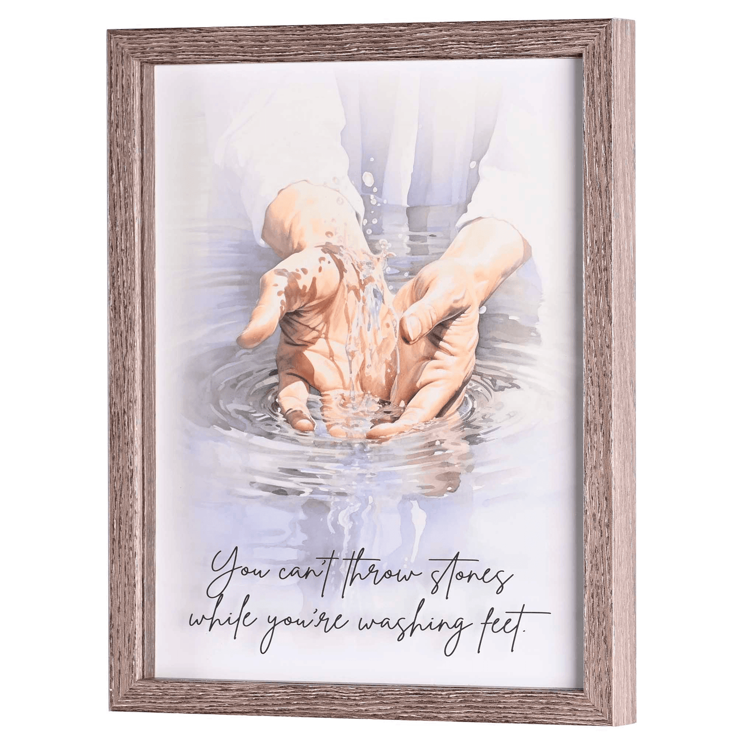 Washing Feet Framed Wall Art - Humble Inspiration 11X14