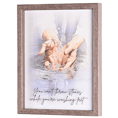 Washing Feet Framed Wall Art - Humble Inspiration 11X14