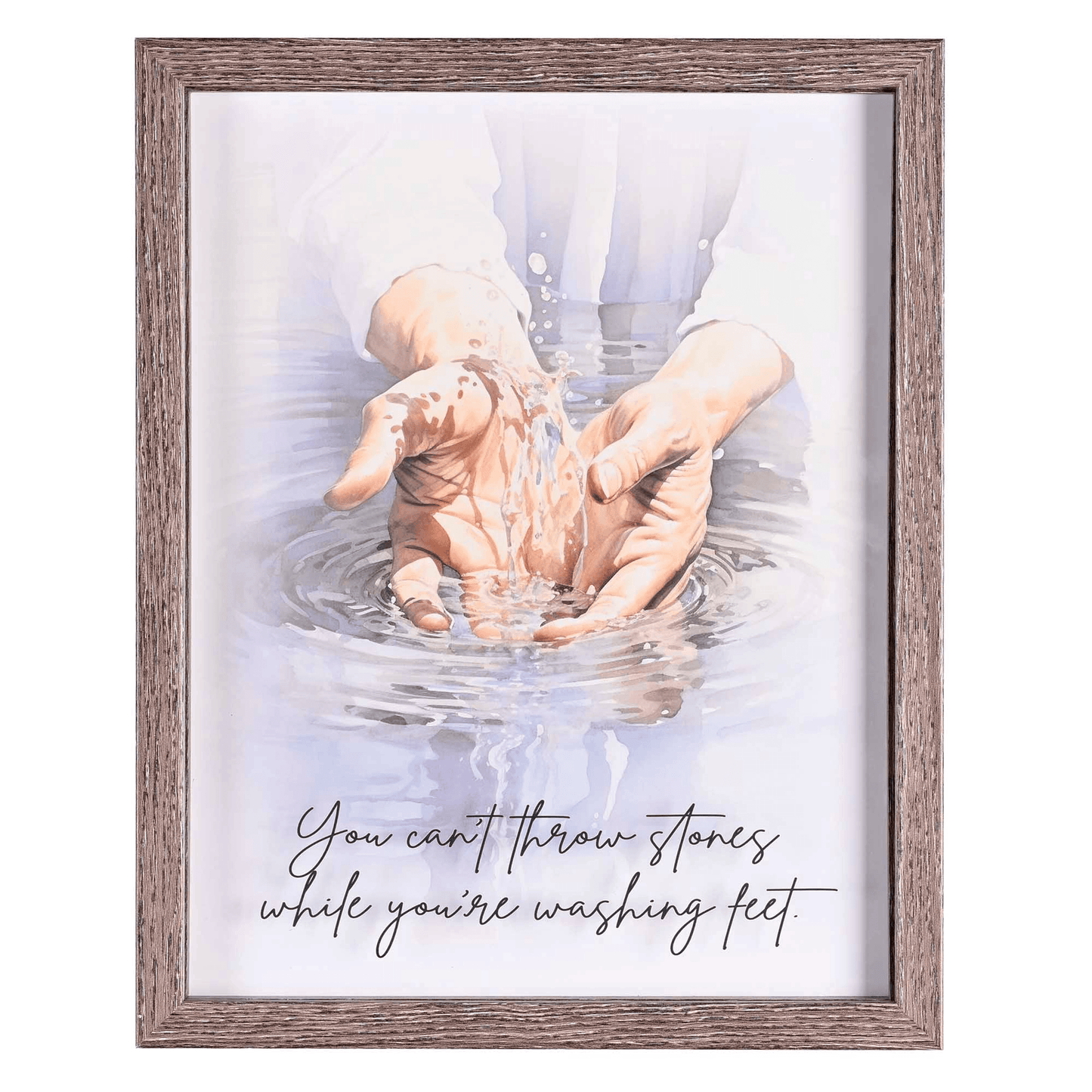 Washing Feet Framed Wall Art - Humble Inspiration 11X14