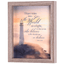 Misty Lighthouse Framed Wall Art With Scripture - 8X10