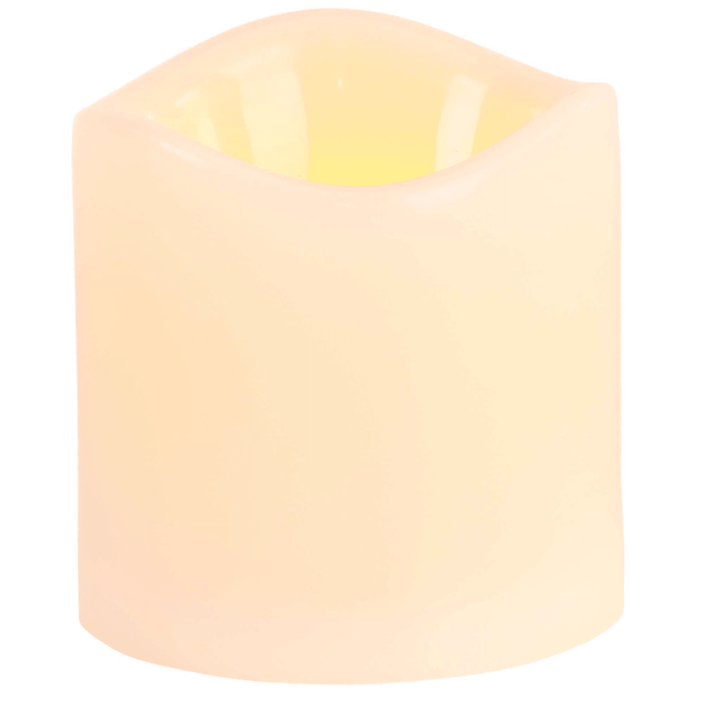 Elegant Glass Candleholder With Inspirational Led Candle - 6 Inch