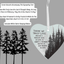 Frosted Glass Heart Ornament With Sympathy Message